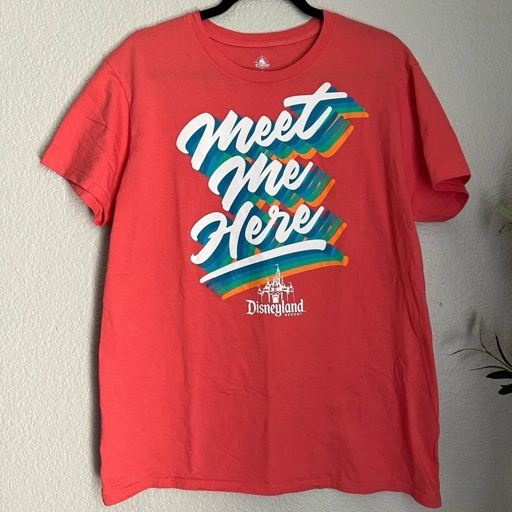 Meet Me Here Disneyland Colorful Tee Shirt Disney Parks Large